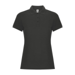 Polo van katoen en polyester in piqué voor vrouwen 190 g/m2 Roly kleur grafiet