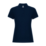 Polo van katoen en polyester in piqué voor vrouwen 190 g/m2 Roly kleur marineblauw