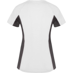 Tweekleurig sportshirt van polyester voor dames, 140 g/m², Roly kleur wit tweede weergave achterkant