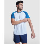 Unisex sportshirt met korte mouwen van polyester, 140 g/m², Roly kleur koningsblauw luxe weergave