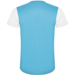 Unisex sportshirt van polyester met korte mouwen, 130 g/m², Roly kleur wit tweede weergave achterkant