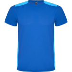 Unisex sportshirt van polyester met korte mouwen, 130 g/m², Roly kleur koningsblauw