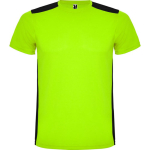 Unisex sportshirt van polyester met korte mouwen, 130 g/m², Roly kleur limoen groen