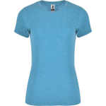 T-shirt van katoen en polyester voor dames, 150 g/m², Roly kleur turkoois