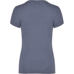 T-shirt van katoen en polyester voor dames, 150 g/m², Roly kleur gemarmerd blauw tweede weergave achterkant