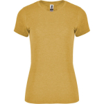 T-shirt van katoen en polyester voor dames, 150 g/m², Roly kleur donkergeel