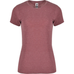 T-shirt van katoen en polyester voor dames, 150 g/m², Roly kleur gemarmerd rood