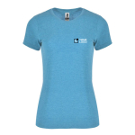 T-shirt van katoen en polyester voor dames, 150 g/m², Roly met afdrukgebied