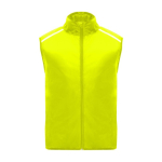 Winddichte en ademende unisex running bodywarmer 70 g/m2 Roly kleur neon geel