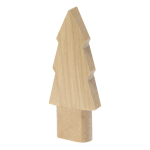 Houten USB-stick in de vorm van een dennenboom met dop 16GB tweede weergave