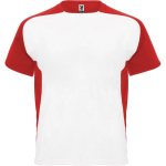 Unisex sportshirt van polyester, tweekleurig, 140 g/m², Roly kleur rood