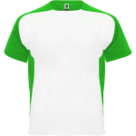 Unisex sportshirt van polyester, tweekleurig, 140 g/m², Roly kleur groen