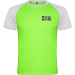 Unisex sportshirt met korte mouwen van polyester, 140 g/m², Roly kleur neon groen weergave zeefdruk