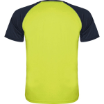 Unisex sportshirt met korte mouwen van polyester, 140 g/m², Roly kleur neon geel tweede weergave achterkant