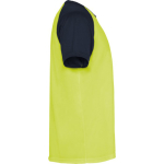 Unisex sportshirt met korte mouwen van polyester, 140 g/m², Roly kleur neon geel tweede weergave met zijkant