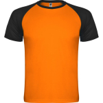 Unisex sportshirt met korte mouwen van polyester, 140 g/m², Roly kleur neon oranje