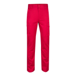 Unisex werkbroek met logo, van polyester 240 g/m² Velilla kleur rood tweede weergave