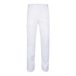 Unisex werkbroek met logo, van polyester 240 g/m² Velilla kleur wit tweede weergave