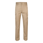 Unisex werkbroek met logo, van polyester 240 g/m² Velilla kleur naturel tweede weergave