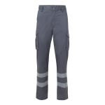 Unisex werkbroek met reflecterende details 240 g/m² Velilla kleur grijs tweede weergave