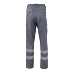 Unisex werkbroek met reflecterende details 240 g/m² Velilla kleur grijs