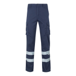 Unisex werkbroek met reflecterende details 240 g/m² Velilla kleur marineblauw tweede weergave