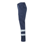 Unisex werkbroek met reflecterende details 240 g/m² Velilla kleur marineblauw derde weergave