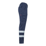 Unisex werkbroek met reflecterende details 240 g/m² Velilla kleur marineblauw vierde weergave