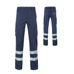 Unisex werkbroek met reflecterende details 240 g/m² Velilla met afdrukgebied