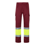 Werkbroek van katoen en polyester, reflecterend 210 g/m² Velilla kleur bordeaux tweede weergave