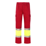 Werkbroek van katoen en polyester, reflecterend 210 g/m² Velilla kleur rood tweede weergave