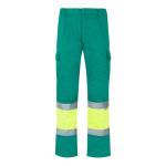 Werkbroek van katoen en polyester, reflecterend 210 g/m² Velilla kleur groen tweede weergave