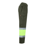 Werkbroek van katoen en polyester, reflecterend 210 g/m² Velilla kleur miliair groen vierde weergave