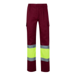 Werkbroek met zakken, van katoen en polyester 210 g/m² Velilla kleur bordeaux tweede weergave