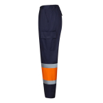 Unisex werkbroek van katoen en polyester 190 g/m² Velilla kleur oranje derde weergave