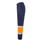 Unisex werkbroek van polyester en katoen 210 g/m² Velilla kleur oranje derde weergave