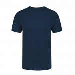 Unisex T-shirt van 100% gekamd katoen Ring Spun 160 g/m2 kleur marineblauw  negende weergave