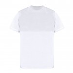 Sportshirt van 100% polyester met dubbele tint 140 g/m2 kleur wit  negende weergave