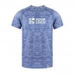 Ademend sport T-shirt van RPET met gewassen effect ontwerp met jouw bedrukking