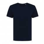 Dames T-shirt van gerecycled katoen, slim fit, 160 g/m2 Iqoniq kleur marineblauw