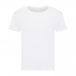 Dames T-shirt van gerecycled katoen, slim fit, 160 g/m2 Iqoniq kleur wit