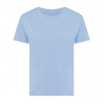 Dames T-shirt van gerecycled katoen, slim fit, 160 g/m2 Iqoniq kleur cyaan blauw