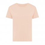Dames T-shirt van gerecycled katoen, slim fit, 160 g/m2 Iqoniq kleur zalm