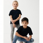 Kinder T-shirt van gerecycled katoen, 160 g/m2 Iqoniq kleur zwart derde weergave