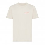 Unisex T-shirt van gerecycled katoen, slim fit, 160 g/m2 Iqoniq kleur naturel weergave met logo