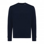 Unisex sweater van gerecycled katoen, slim fit, 280 g/m2 Iqoniq kleur marineblauw