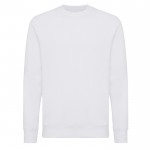 Unisex sweater van gerecycled katoen, slim fit, 280 g/m2 Iqoniq kleur wit