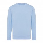 Unisex sweater van gerecycled katoen, slim fit, 280 g/m2 Iqoniq kleur cyaan blauw