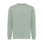 Unisex sweater van gerecycled katoen, slim fit, 280 g/m2 Iqoniq kleur olijfgroen
