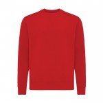 Unisex sweater van gerecycled katoen, slim fit, 280 g/m2 Iqoniq kleur rood